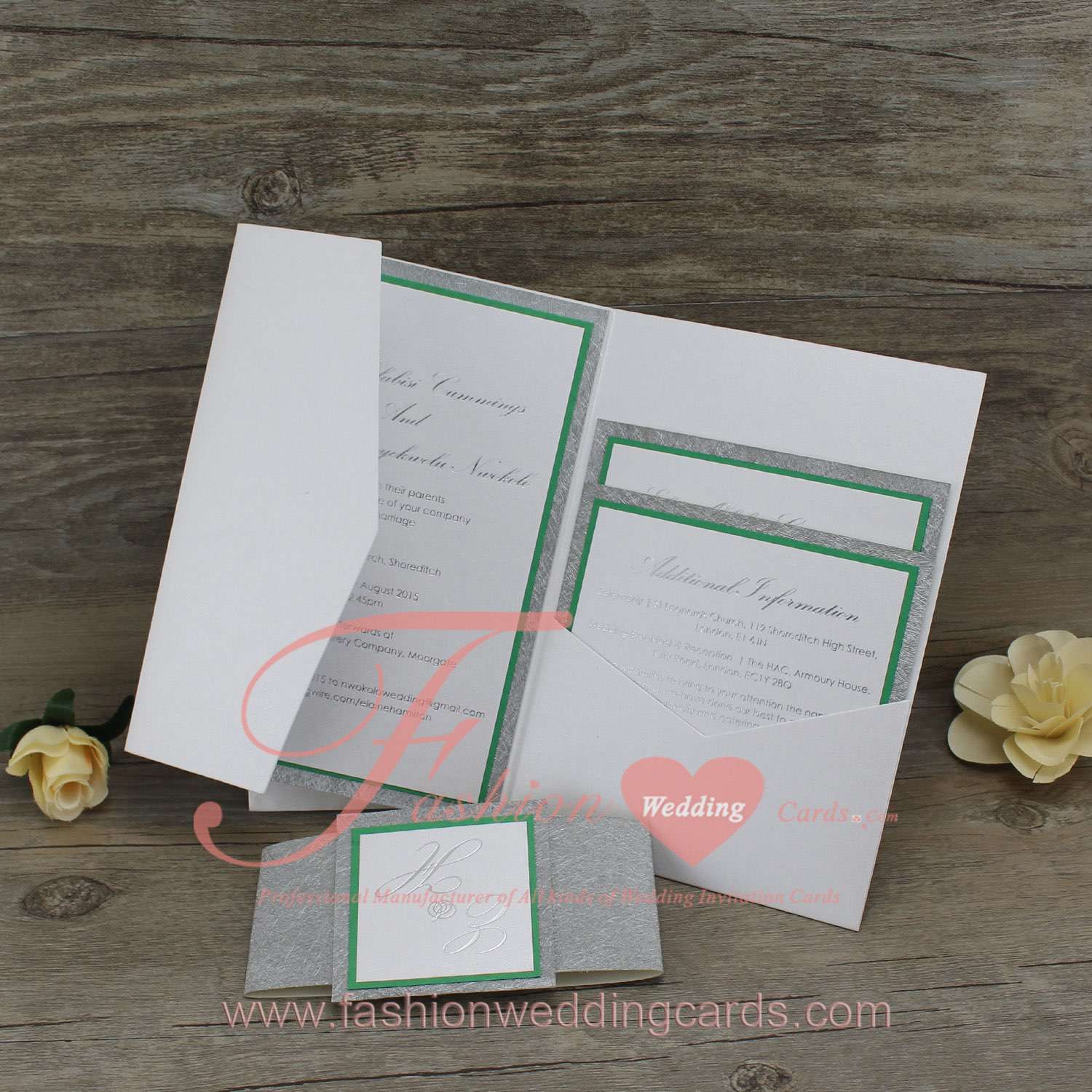 Inexpensive Pocket Fold Wedding Invites Cards Design Samples